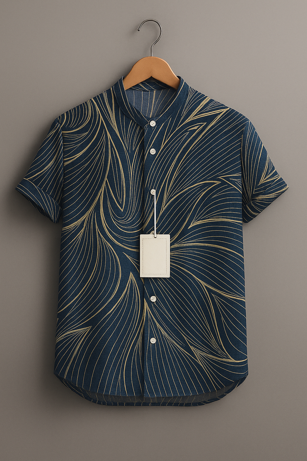 Men’s Contemporary Abstract Print Shirt