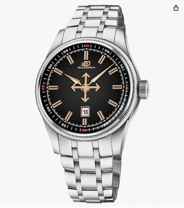 Zayraapparel Date Display Dial Steel Belt Analog Watch - for Men 27000SS