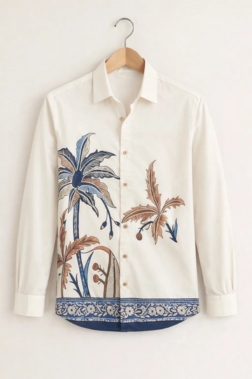 Men’s Tropical Leaf Designer Printed Shirt