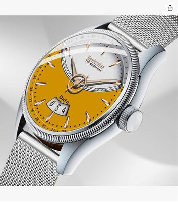 Zayraapparel 9005_3D Glass Date Display Dial Chain Belt Analog Watch - for M