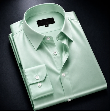zayraapparel Noir Satin Shirt - Mint Green