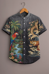 Wild Tropics Artistic Print Shirt