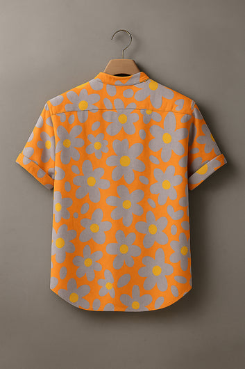 Retro Bloom Floral Print Shirt