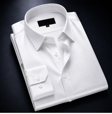 zayraapparel Noir Satin Shirt - White
