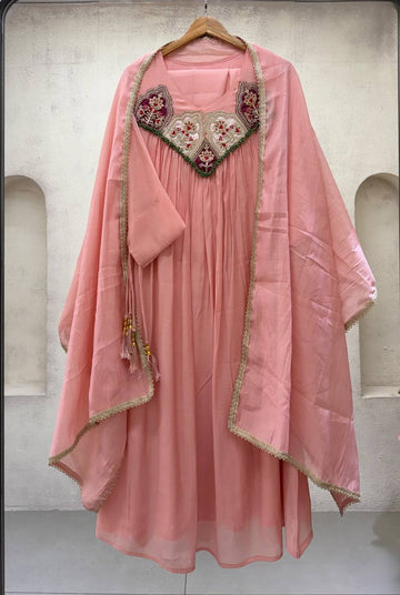 ✨ THIS FESTIVAL SEASON WEAR OUR BEAUTIFUL HAND WORK OUTFIT SEQUENCE EMBROIDERED GOWN , PANT WITH DUPATTA ✨
