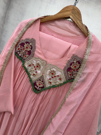 ✨ THIS FESTIVAL SEASON WEAR OUR BEAUTIFUL HAND WORK OUTFIT SEQUENCE EMBROIDERED GOWN , PANT WITH DUPATTA ✨