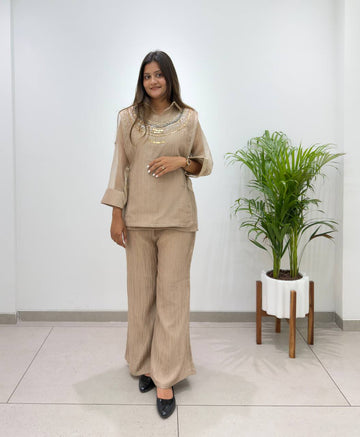 *THIS FESTIVAL SEASON , TRY OUR DESIGNER SHIRT ,PANT WITH HAND EMBROIDERED SHRUG*