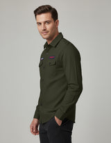 The Field Commander Olive Casual Shirt | Patched Utility Style