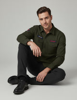 The Field Commander Olive Casual Shirt | Patched Utility Style