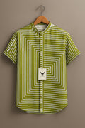 Abstract Digital Art Painting Vintage Print Casual 100% Cotton Shirt