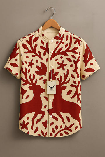 Enchanted Forest Stag Print Shirt