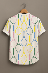 Men’s Tennis Lover Graphic Print Shirt
