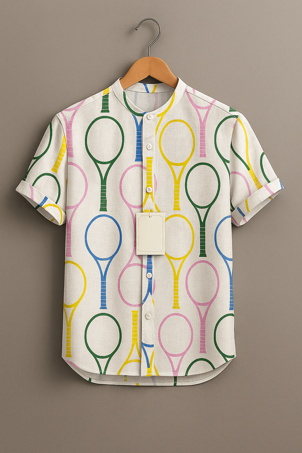 Men’s Tennis Lover Graphic Print Shirt