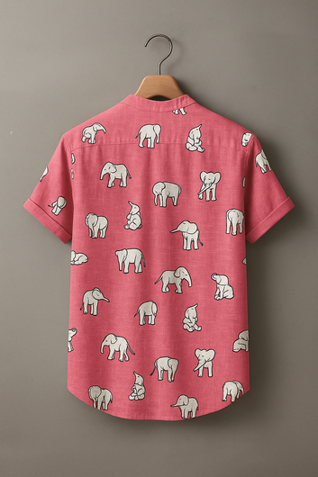 Boys Stylish Elephant Print Summer Shirt