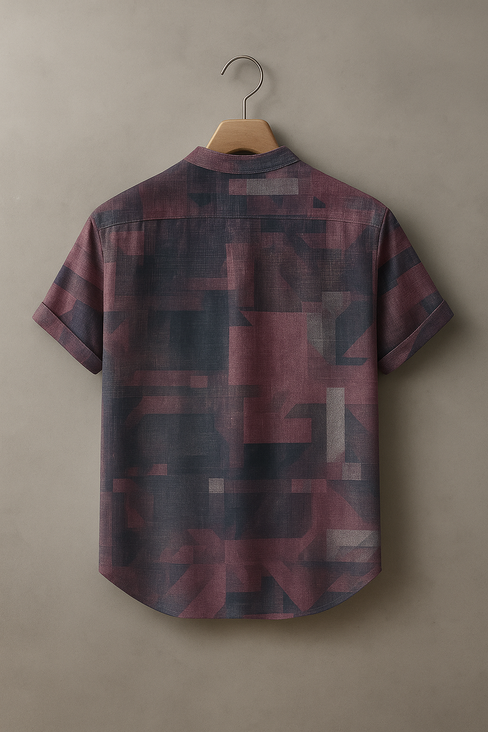 Boys Brown Abstract Print Summer Shirt