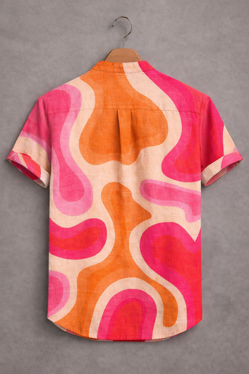 Men’s Vintage Inspired Psychedelic Print Shirt