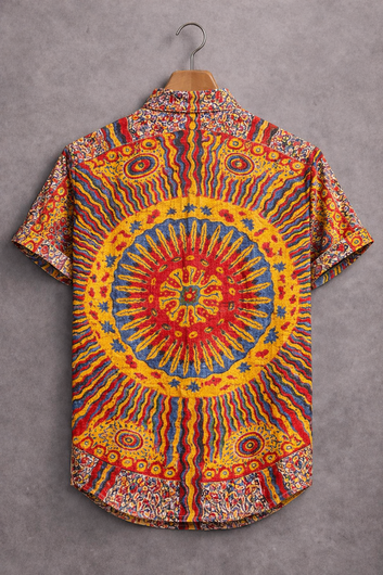 Tribal Sunburst Mandala Printed Shirt