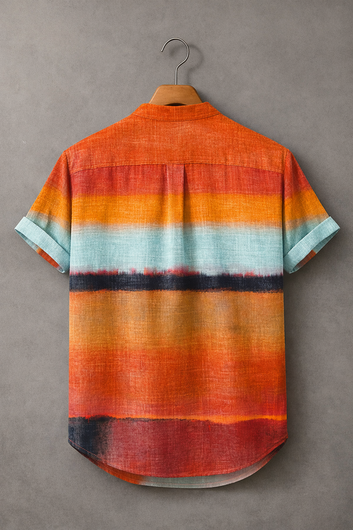 Mid-Century Style Geometric Pattern Shirt