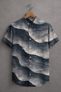 Smoky Marble Texture Print Fashion Shirt
