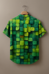 Eco Inspired Green Leaf Graphic Designer Shirt