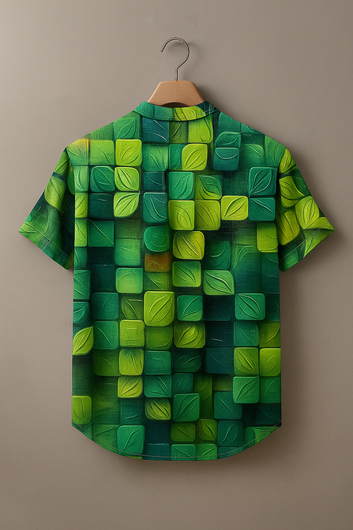 Eco Inspired Green Leaf Graphic Designer Shirt